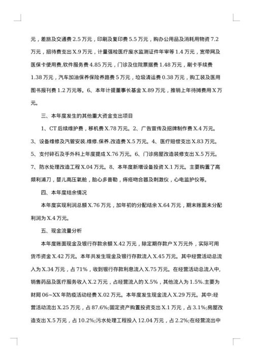 专题财务分析报告