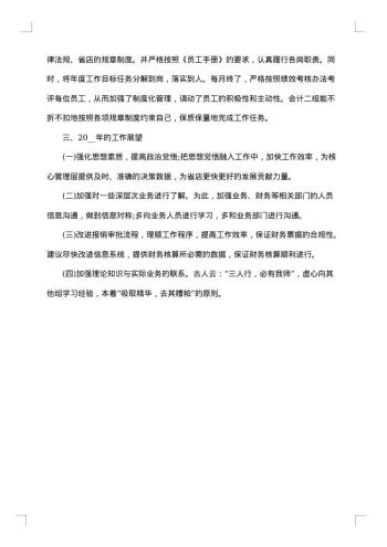 会计20xx年终个人工作总结