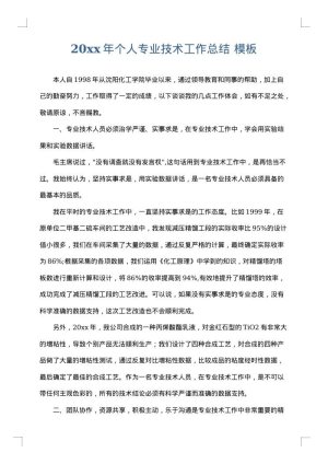 2025年个人专业技术工作总结