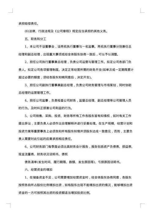 个人公司合作协议