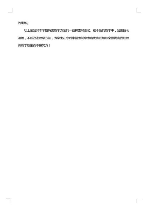 初三历史教学总结