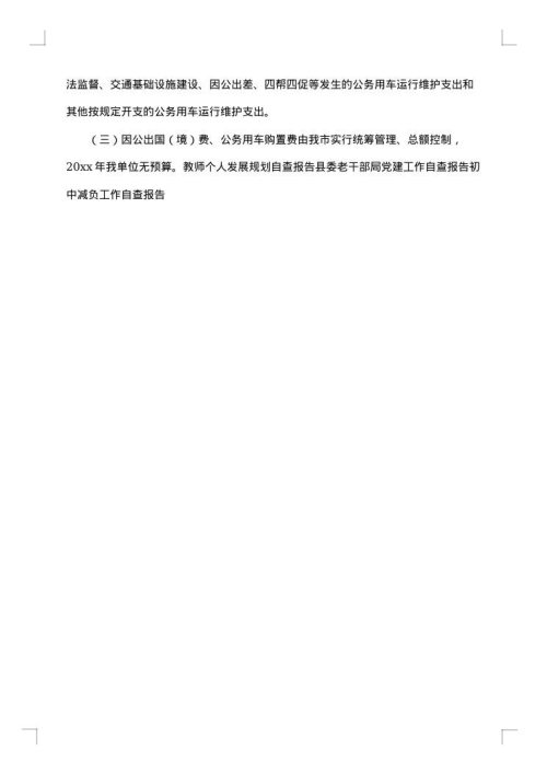 经费自查报告