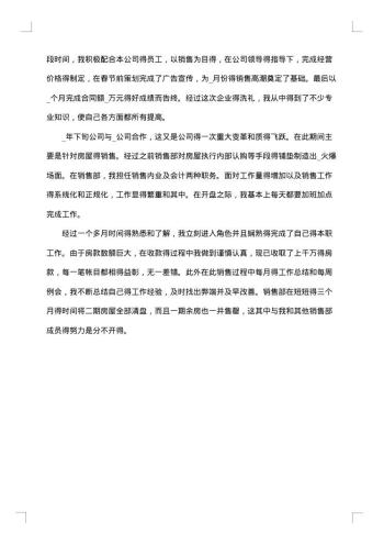 销售员个人总结范文