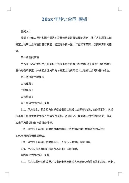 2025年转让合同