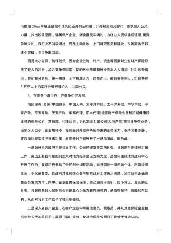 保险公司半年总结报告