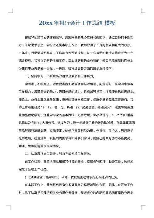 2025年银行会计工作总结