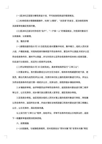 农村低保整改措施