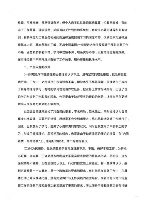 行风评议自查报告
