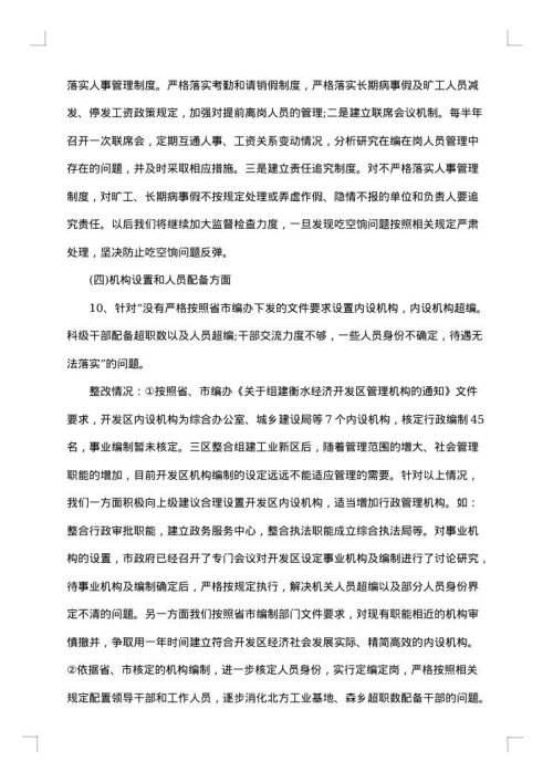 问题整改报告