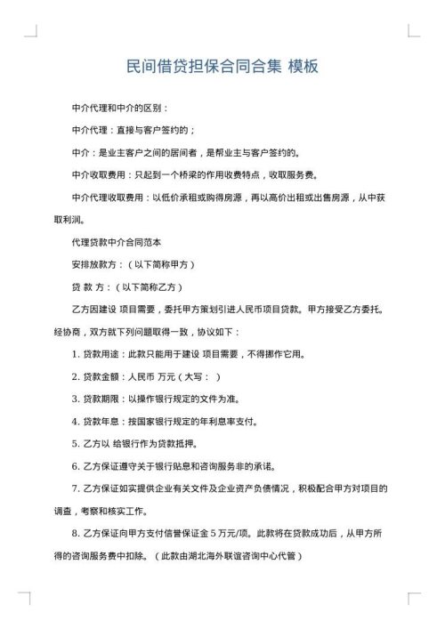 民间借贷担保合同合集