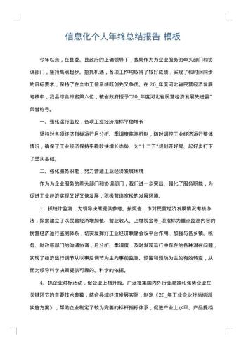 信息化个人年终总结报告