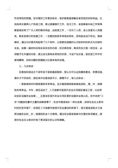 挂职锻炼年终工作总结范文