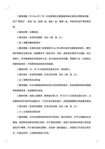 专项整改方案