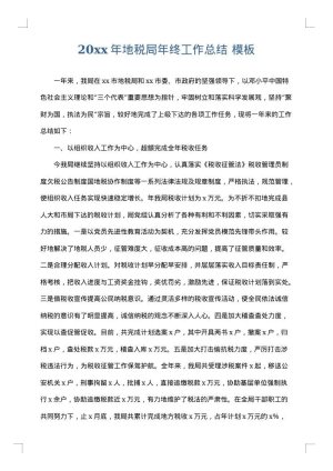 2025年地税局年终工作总结