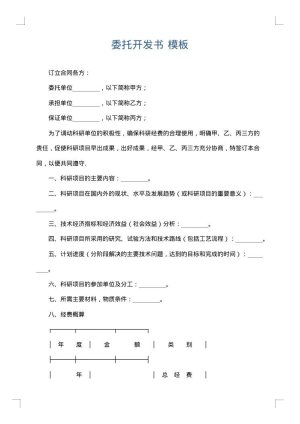 委托开发书