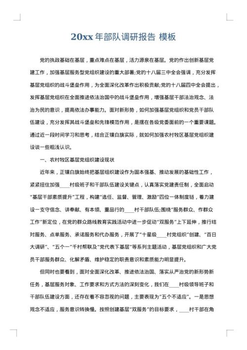 2025年部队调研报告