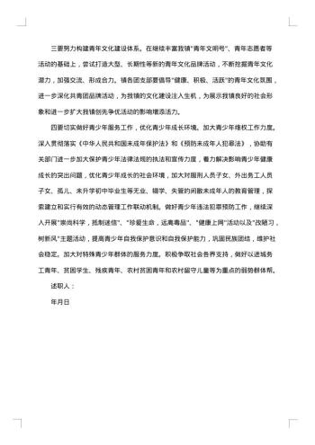 团委书记年终个人述职报告