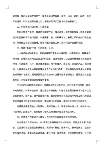 产业发展措施