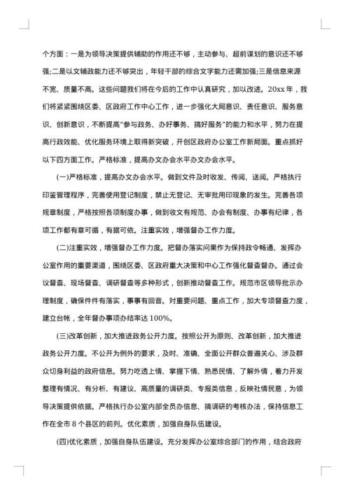 2025年政府办公室工作总结范文