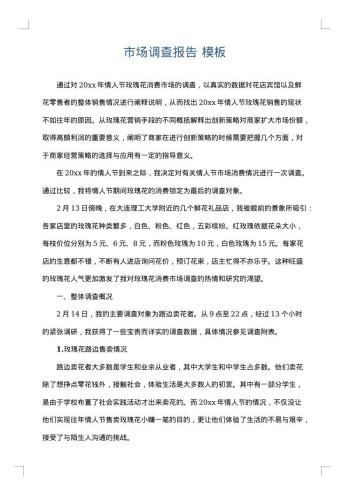 市场调查报告