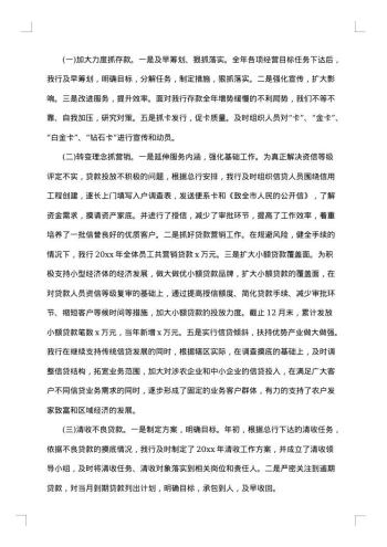 银行行长述责述廉报告