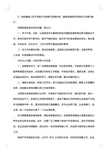 销售员个人总结范文