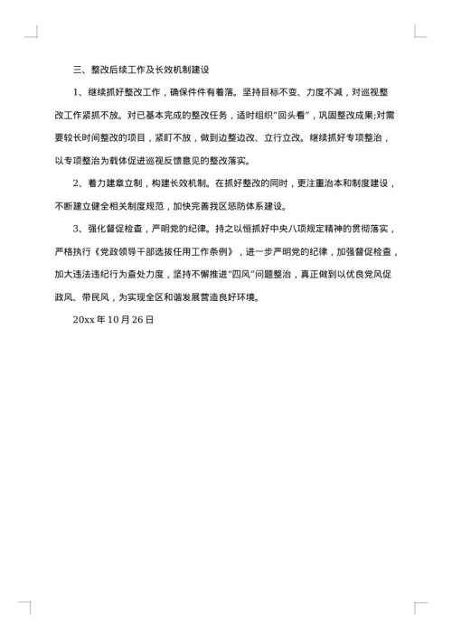 问题整改报告