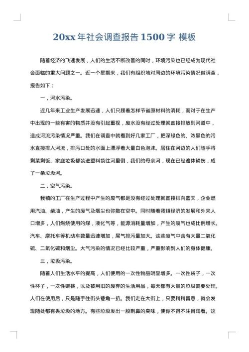 2025年社会调查报告1500字