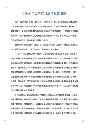 2025年生产实习总结报告
