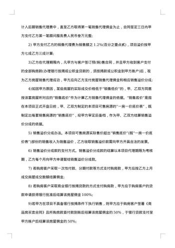 楼盘营销代理合同