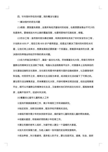 村官调研报告范文
