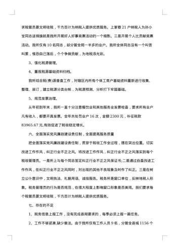 税务会计年度工作总结