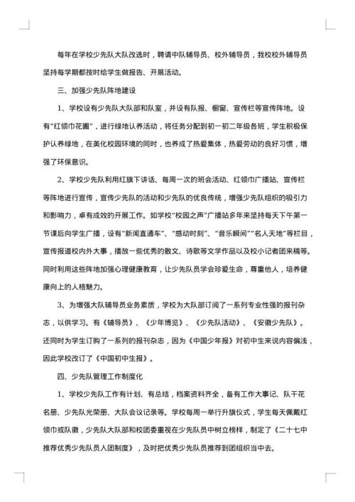 初中少先队工作总结