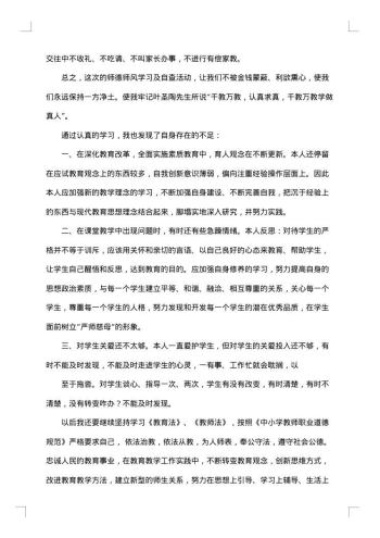 师德师风整改报告