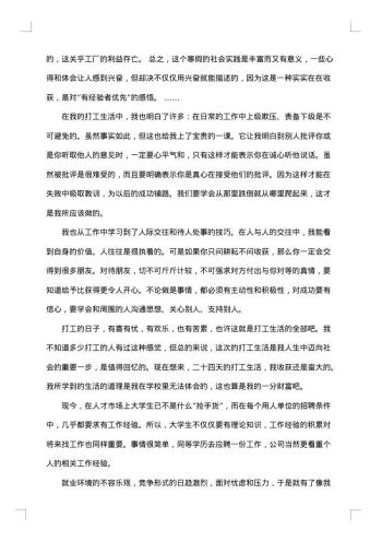 大学生工作总结
