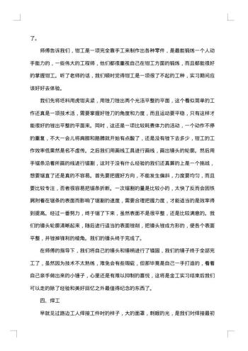 20xx年金工实习总结范文