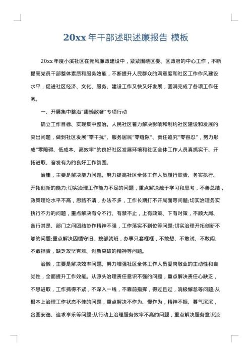 2025年干部述职述廉报告