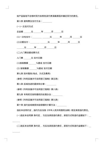 专利实施许可合同2