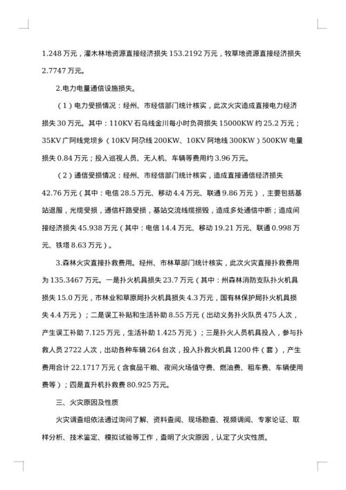 火灾事故调查报告