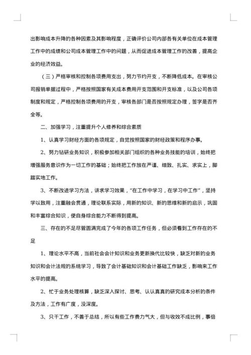 核算会计年度工作总结