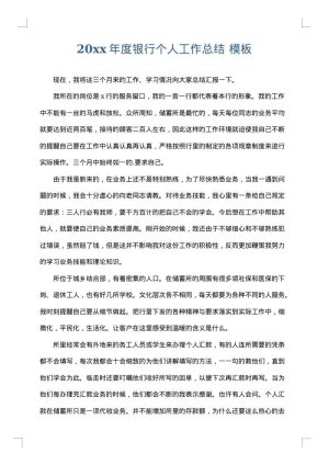 2025年度银行个人工作总结