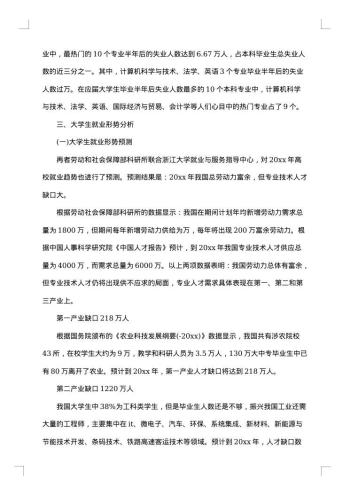 大学生就业状况调查报告