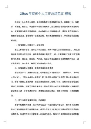2025年宣传个人工作总结范文