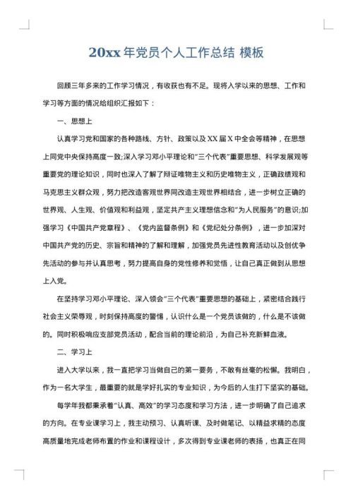 2025年党员个人工作总结