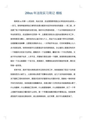 2025年法院实习周记