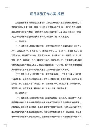 项目实施工作方案