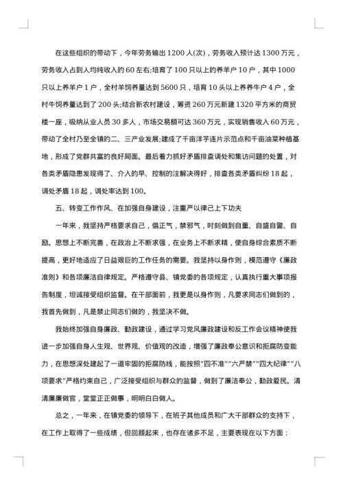 年终述职述廉报告范文