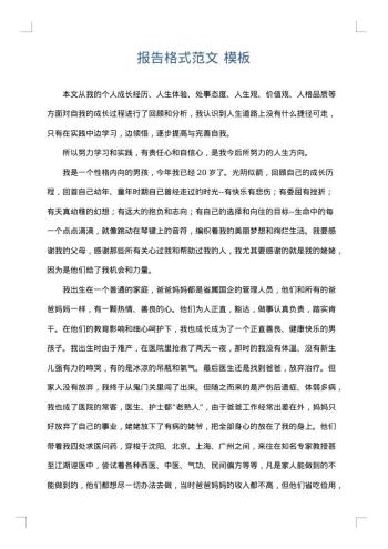 报告格式范文