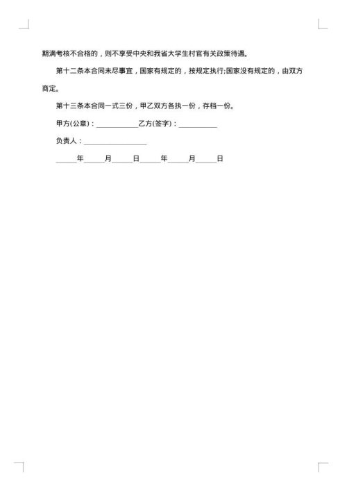 某某大学扶持大学生创业合作协议