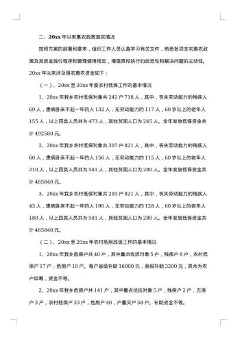 惠农资金自查报告